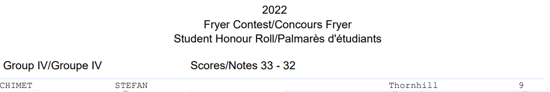Stefan Chimet — Fryer 2022